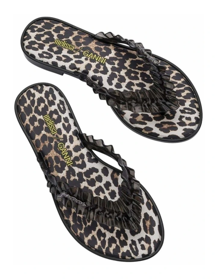 Melissa Flip Flop Slim   Ganni in Black image 2