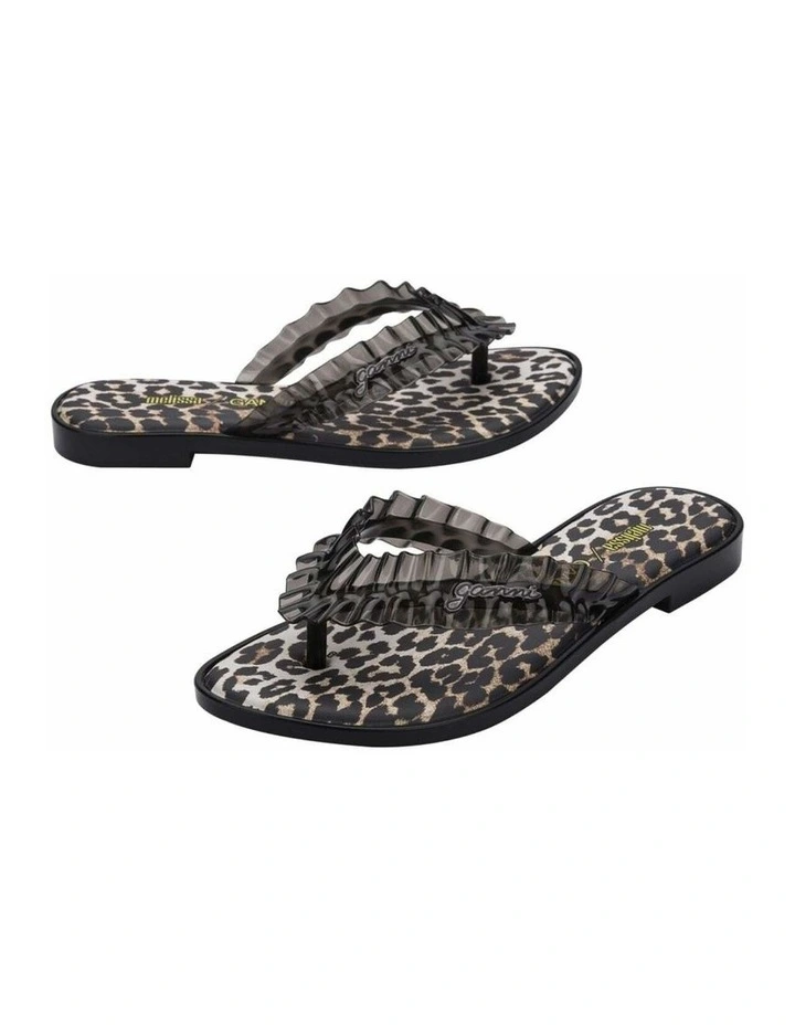 Melissa Flip Flop Slim   Ganni in Black image 3