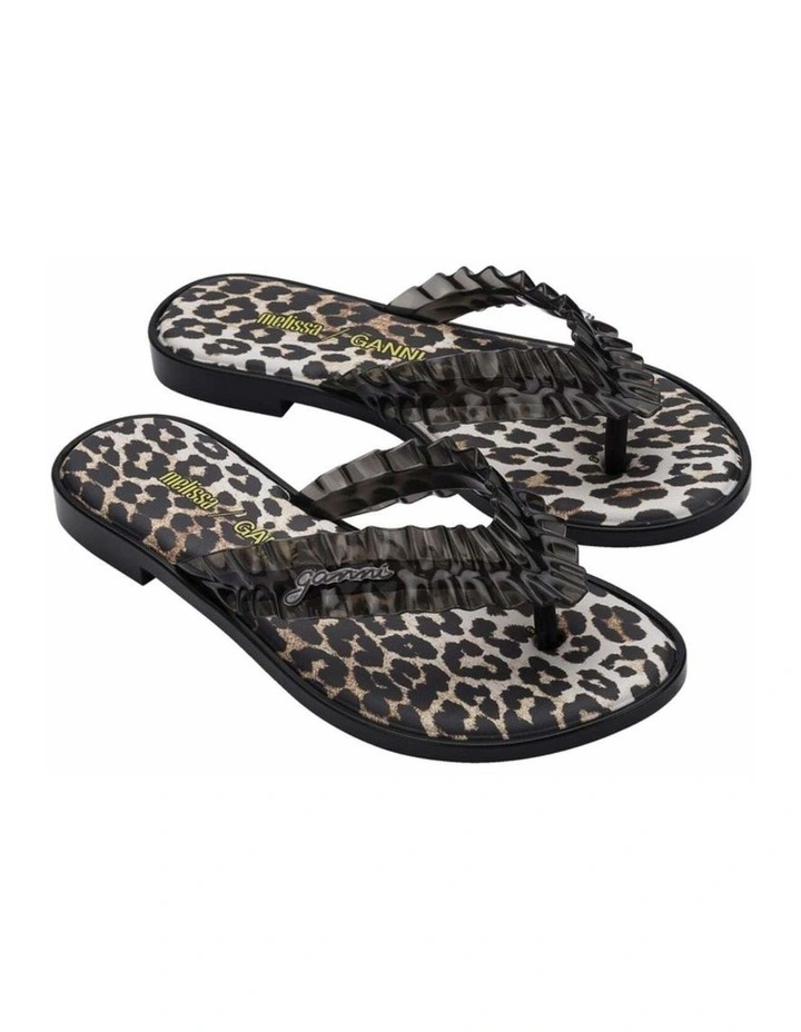 Melissa Flip Flop Slim   Ganni in Black image 4