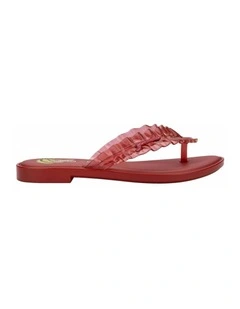 Melissa Flip Flop Slim Ganni Red