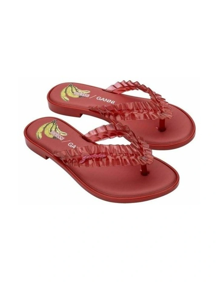 Melissa Flip Flop Slim Ganni Red image 2