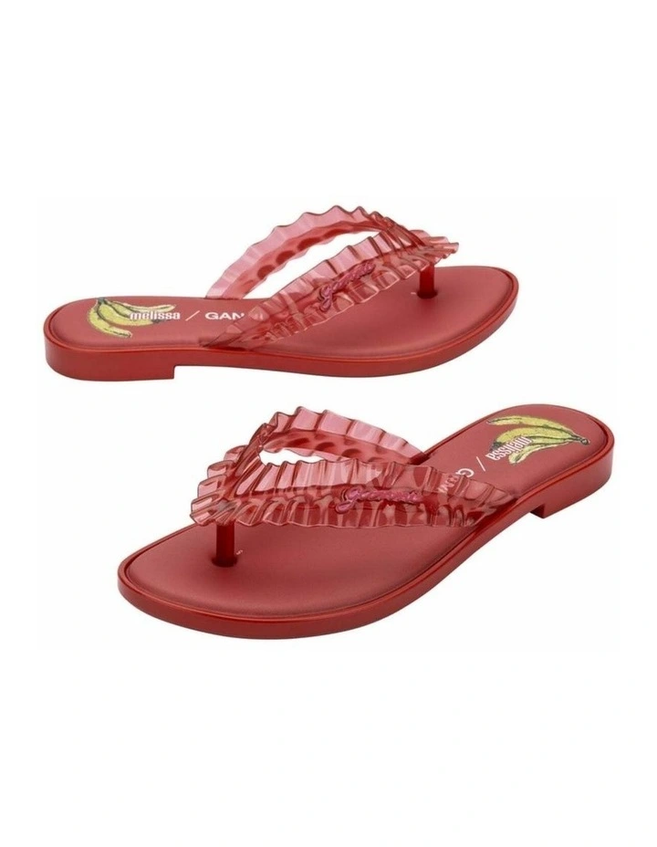 Melissa Flip Flop Slim Ganni Red image 4