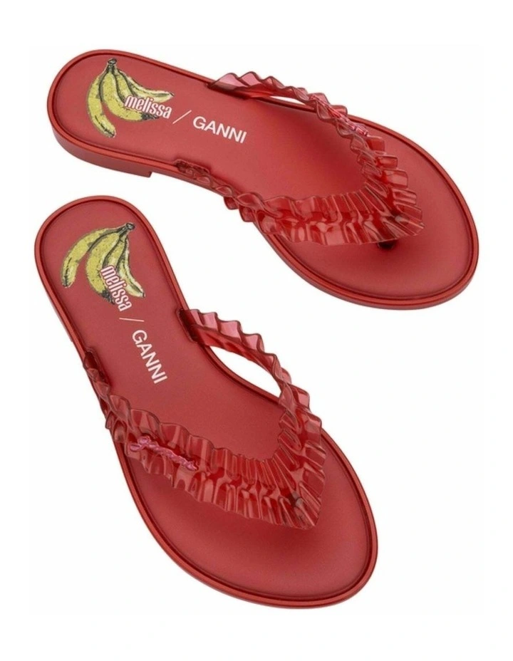 Melissa Flip Flop Slim Ganni Red image 5