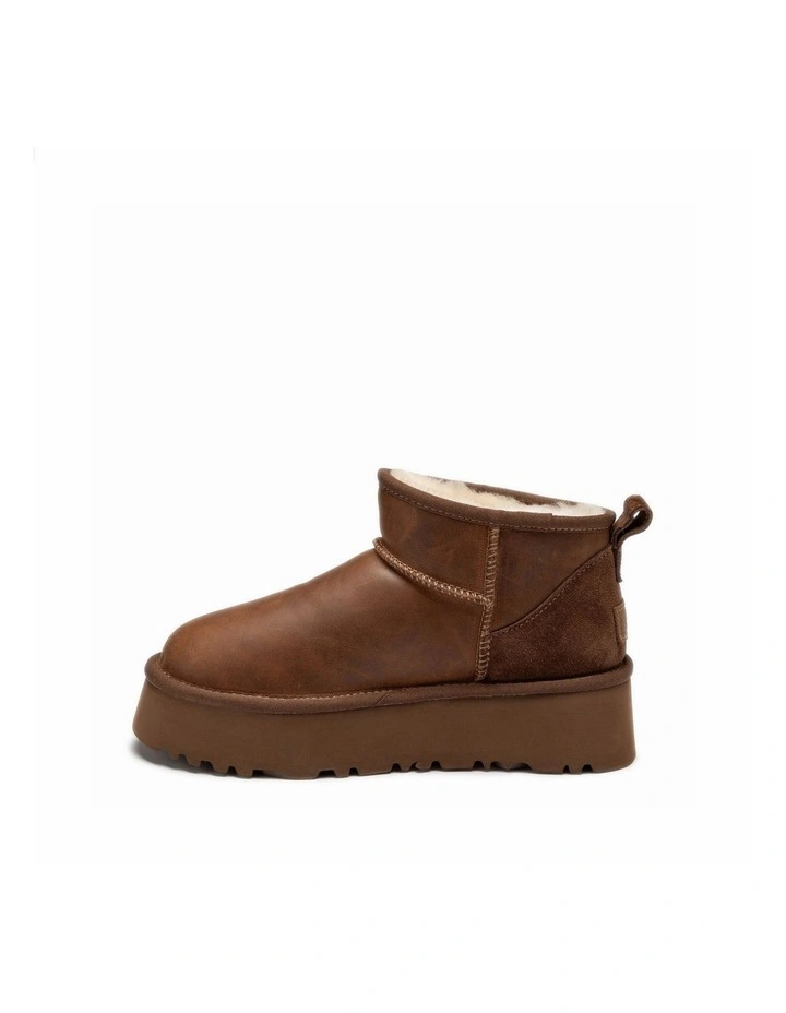 Classic Platform Ultra Mini Boot - Oiled Leather 4.5cm image 5