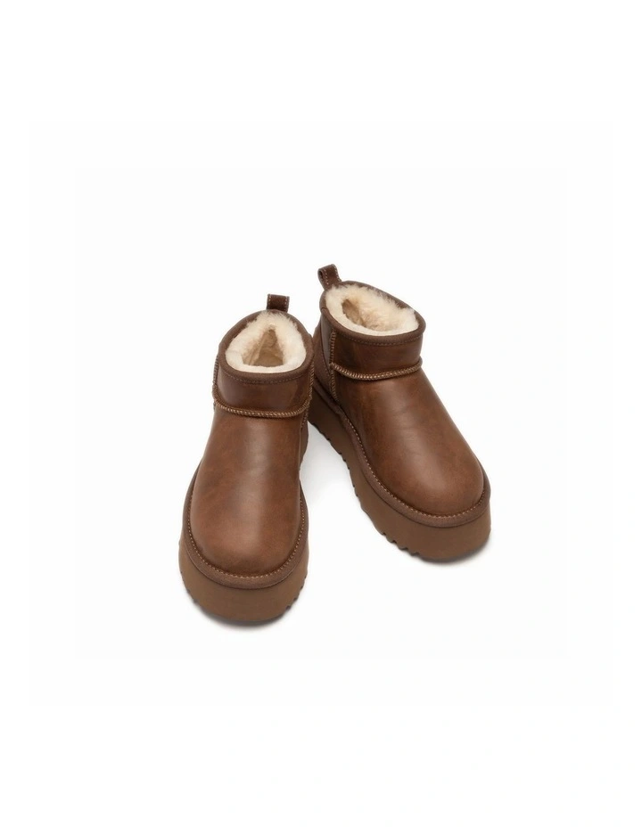 Classic Platform Ultra Mini Boot - Oiled Leather 4.5cm image 7