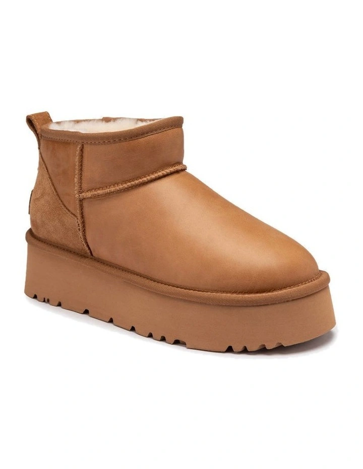 Classic Platform Ultra Mini Boot - Oiled Leather 4.5cm image 1