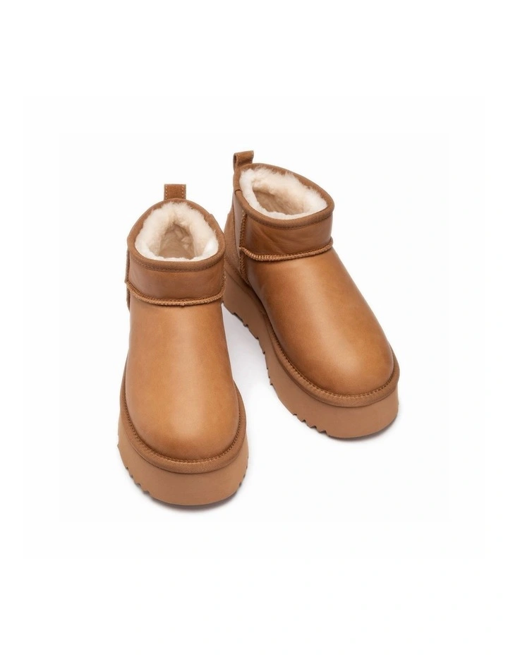 Classic Platform Ultra Mini Boot - Oiled Leather 4.5cm image 3