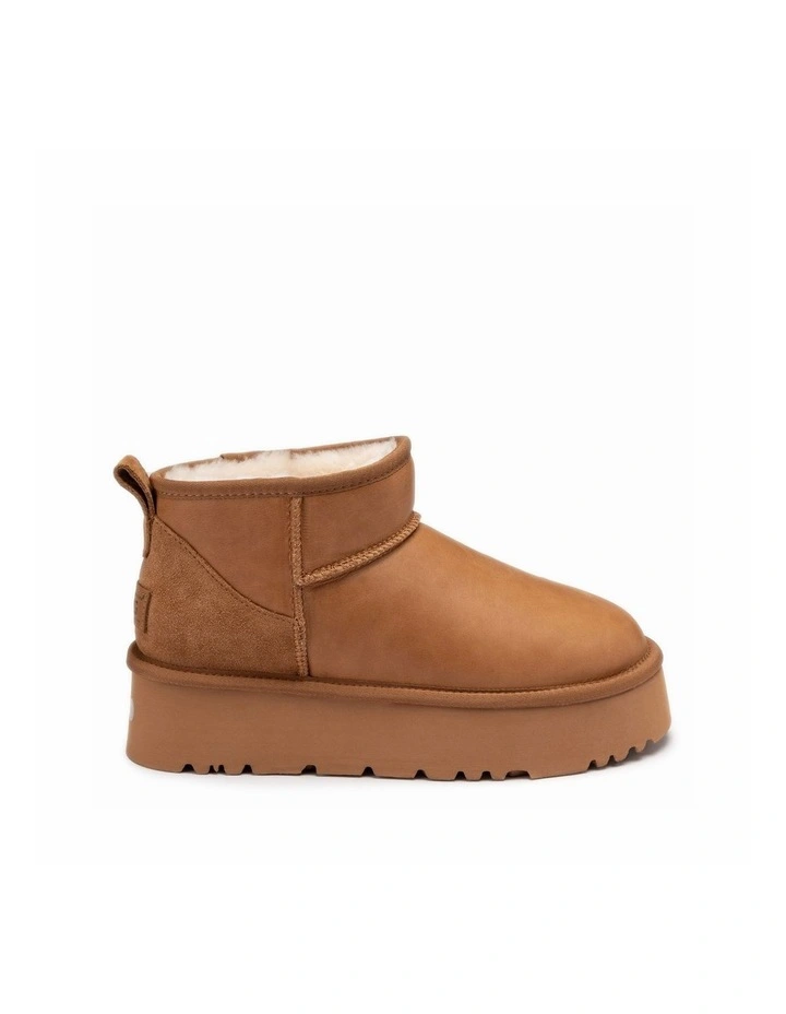 Classic Platform Ultra Mini Boot - Oiled Leather 4.5cm image 4