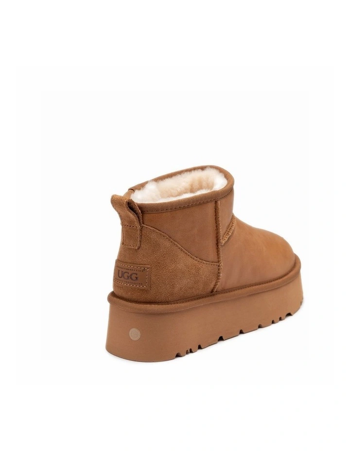 Classic Platform Ultra Mini Boot - Oiled Leather 4.5cm image 5