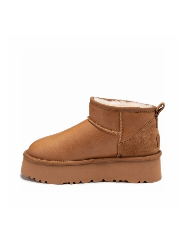 Classic Platform Ultra Mini Boot - Oiled Leather 4.5cm image 6