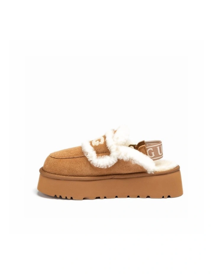 Violet Shearling Platform Slipper - Elastic Logo, Detachable Strap image 7