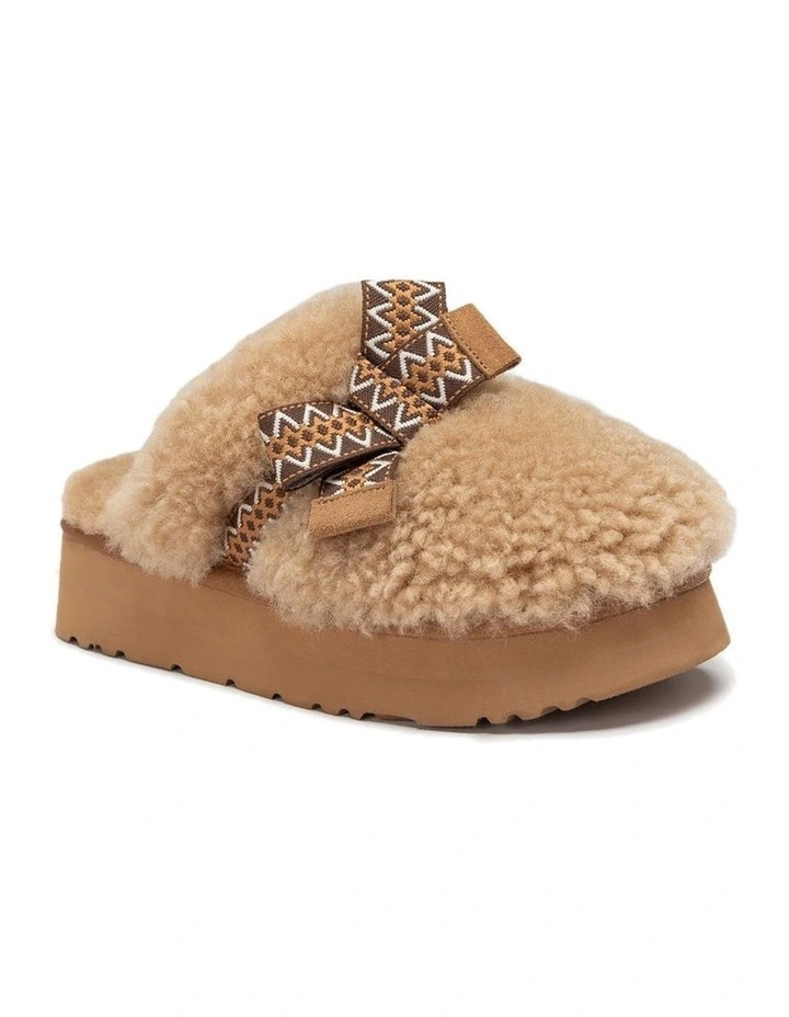 OZWEAR UGG Ugg Cemila Shearling Platform Slipper in Chestnut image 1