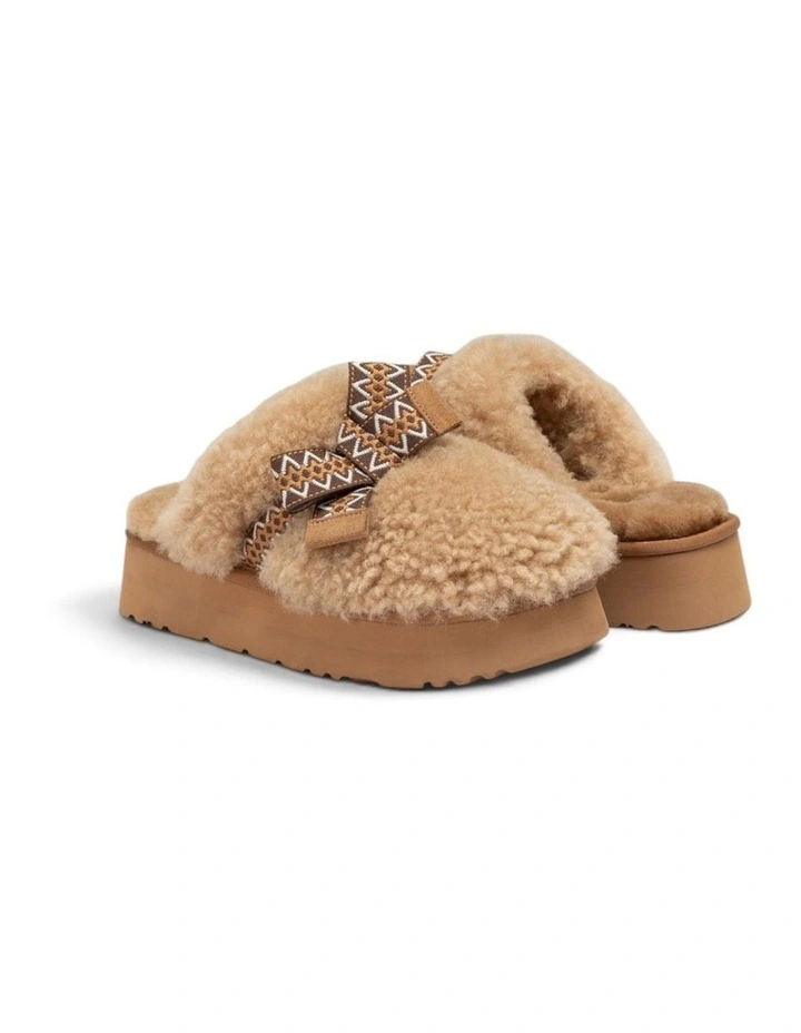 OZWEAR UGG Ugg Cemila Shearling Platform Slipper in Chestnut image 2