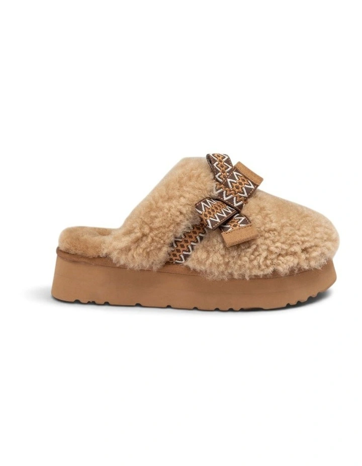 OZWEAR UGG Ugg Cemila Shearling Platform Slipper in Chestnut image 3