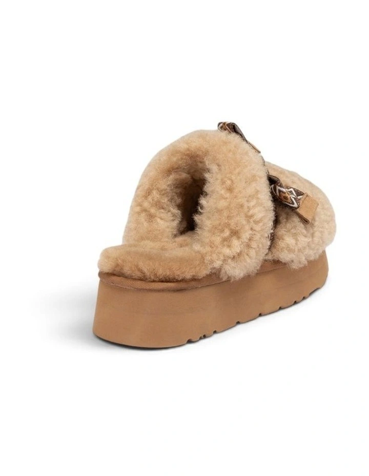 OZWEAR UGG Ugg Cemila Shearling Platform Slipper in Chestnut image 4