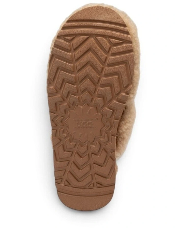 OZWEAR UGG Ugg Cemila Shearling Platform Slipper in Chestnut image 7