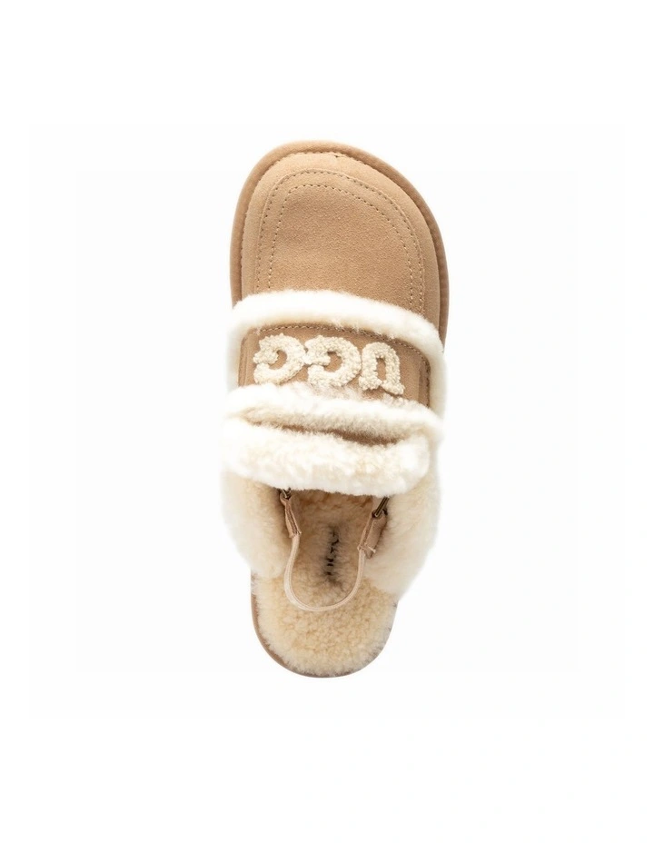 Violet Shearling Slipper - Suede Sheepskin, Elastic Logo, Detachable image 6
