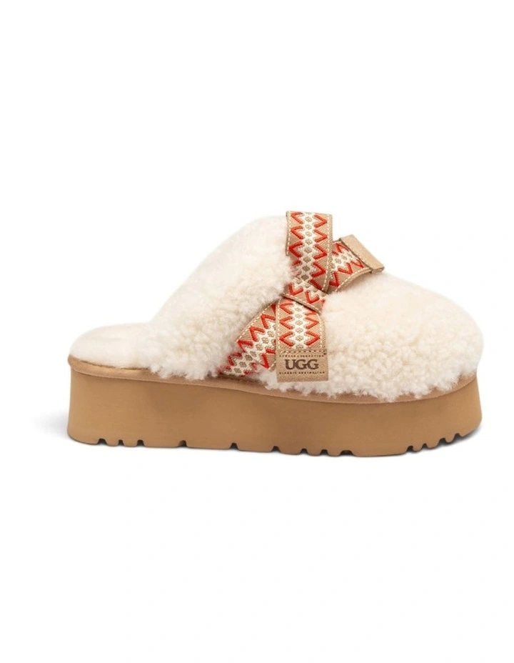 OZWEAR UGG Cemila Shearling Platform Slipper in Ivory image 3