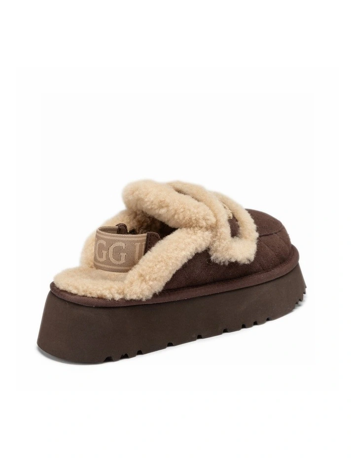 Violet Matelass Shearling Platform Slipper - Detachable image 5