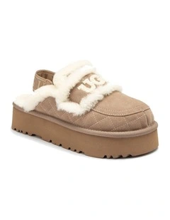 Violet Matelass Shearling Platform Slipper - Detachable