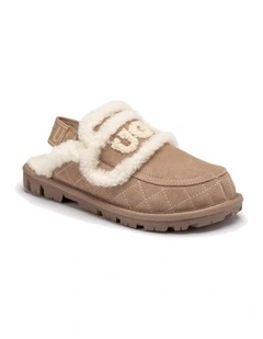 Violet Matelass Shearling Slipper - Elastic Logo, Detachable Feature