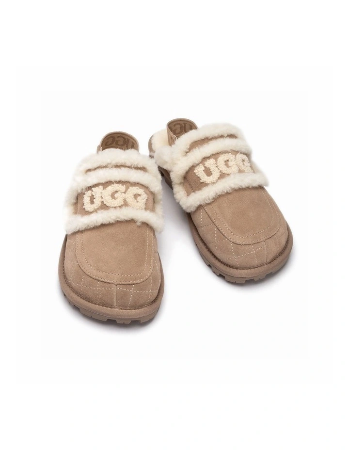 Violet Matelass Shearling Slipper - Elastic Logo, Detachable Feature image 3
