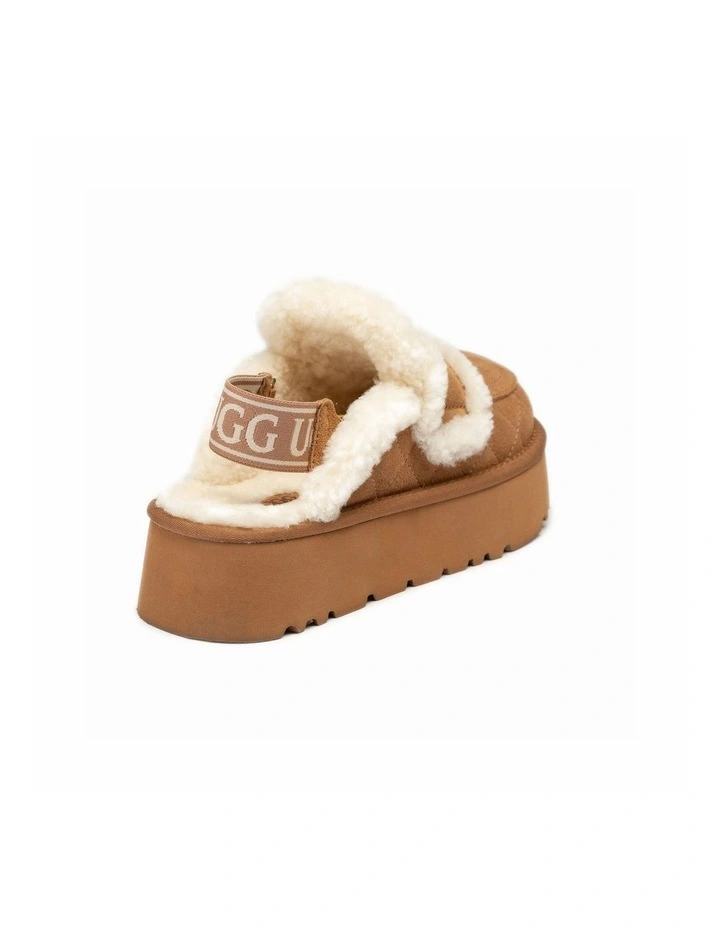 Violet Matelass Shearling Platform Slipper - Detachable image 5