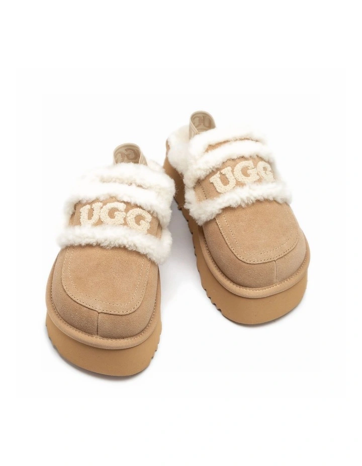 Violet Shearling Platform Slipper - Elastic Logo, Detachable Strap image 3