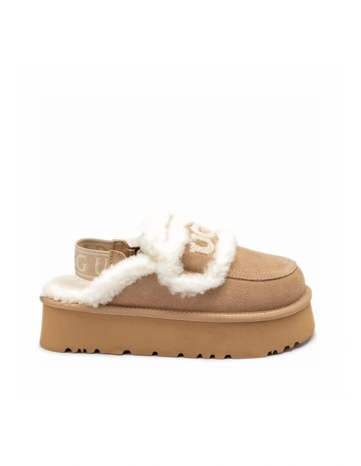 Violet Shearling Platform Slipper - Elastic Logo, Detachable Strap image 4