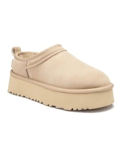 OZWEAR UGG Platform Microflex Mini Boots in Beige