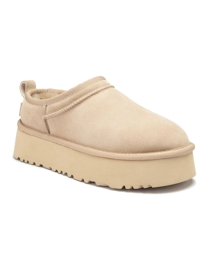 OZWEAR UGG Platform Microflex Mini Boots in Beige image 1