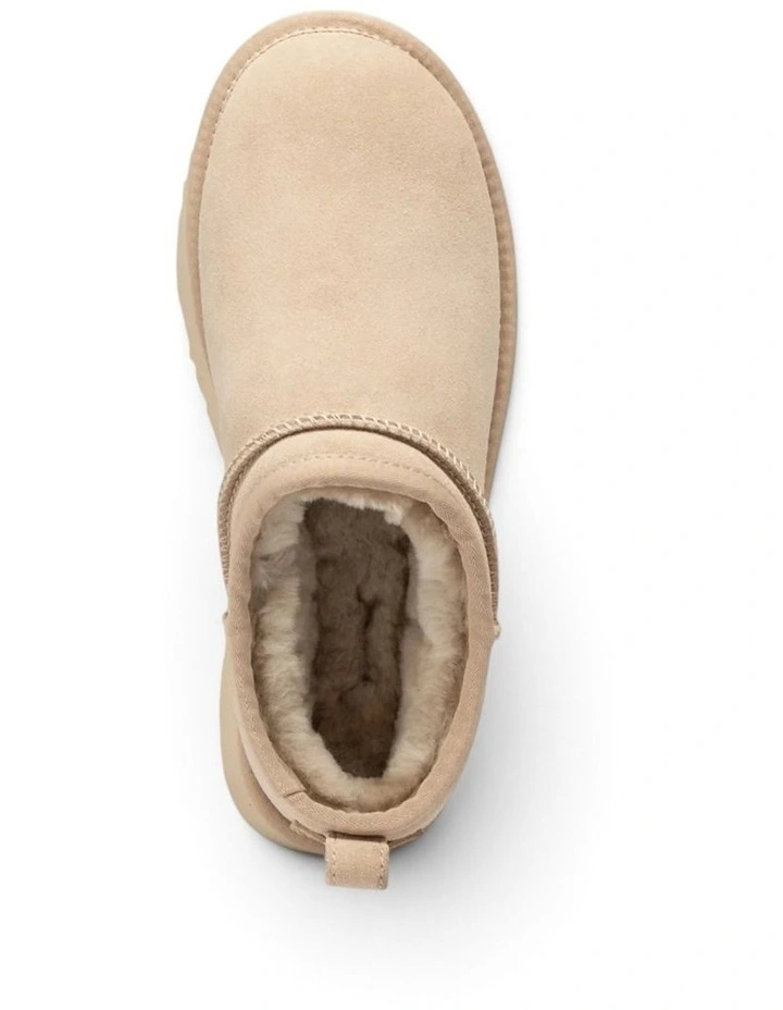 OZWEAR UGG Platform Microflex Mini Boots in Beige image 6