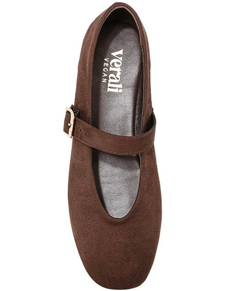 Alaska MaryinJane Flats in Chocolate Brown Micro image 3