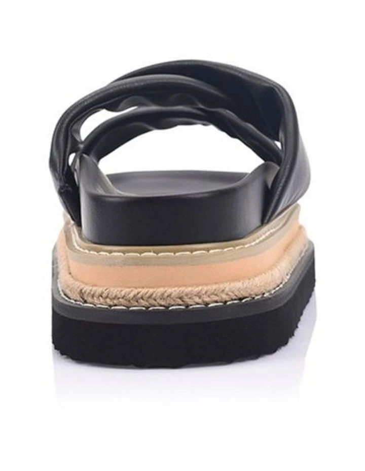 Teagan Flatform Slides in Black image 4