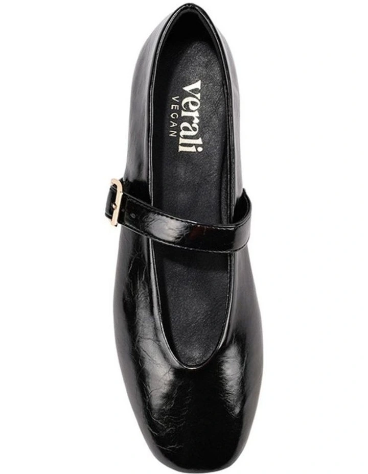 Alaska MaryinJane Flats in Black Crinkle image 3