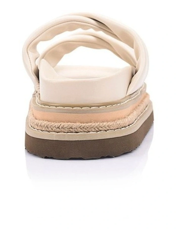 Teagan Flatform Slides in Bone White image 4
