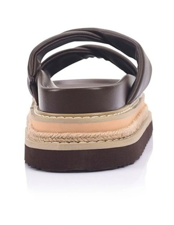 Teagan Flatform Slides in Chocolate Brown image 4