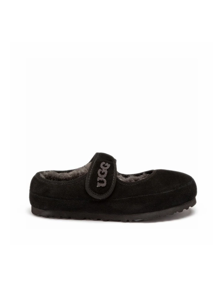 Mary Jane EMB Logo suede sheepskin flats image 4