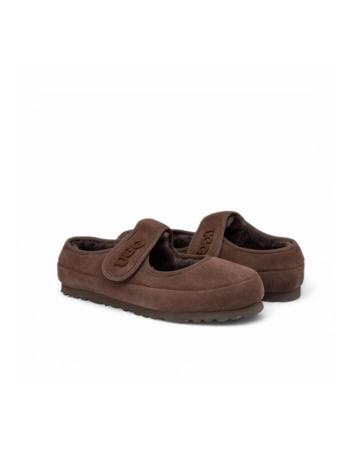 Mary Jane EMB Logo suede sheepskin flats image 2