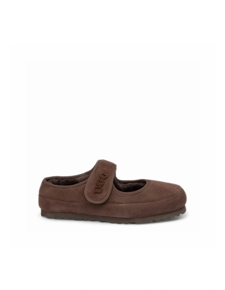 Mary Jane EMB Logo suede sheepskin flats image 4