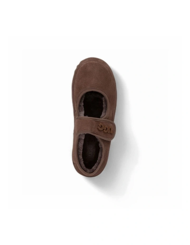 Mary Jane EMB Logo suede sheepskin flats image 7