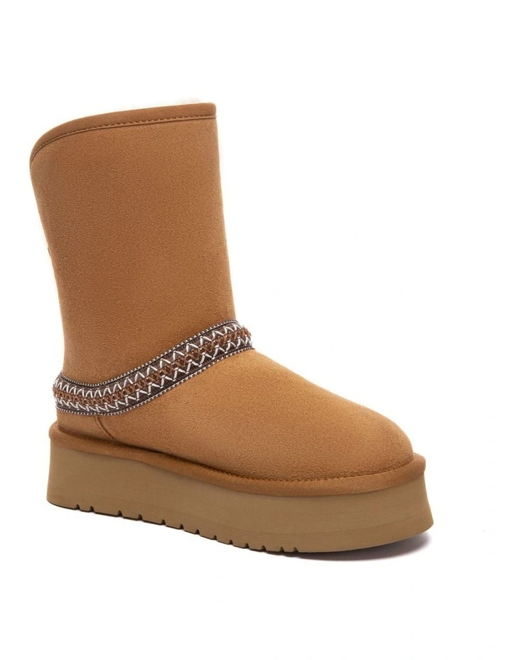 Australian Shepherd UGG Fayle Short Knitted Platform Boots image 2