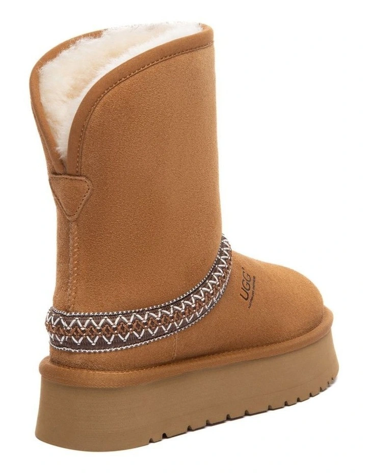 Australian Shepherd UGG Fayle Short Knitted Platform Boots image 3