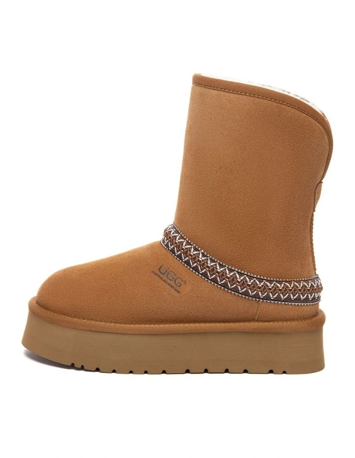 Australian Shepherd UGG Fayle Short Knitted Platform Boots image 4