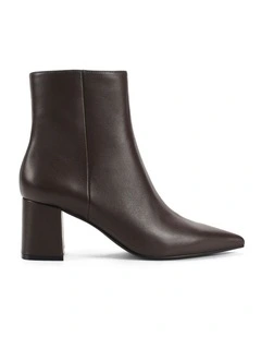 Grace Ankle Boots-Chocolate Brown Leather