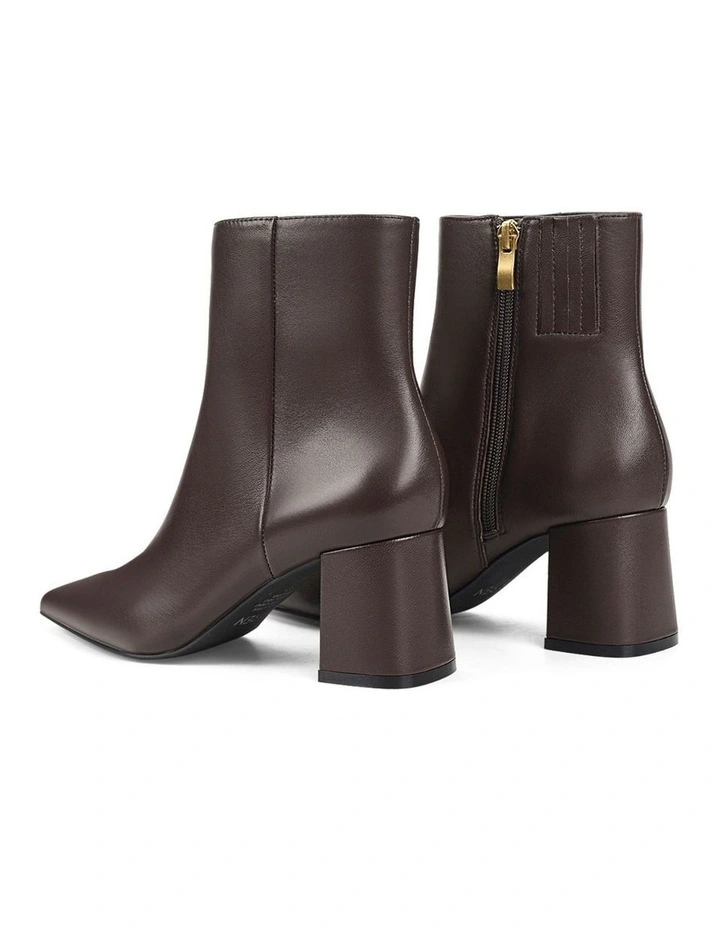 Grace Ankle Boots-Chocolate Brown Leather image 3