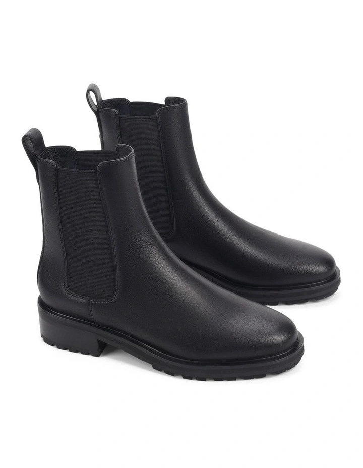 Cassie Ankle Boots- Black Leather image 2