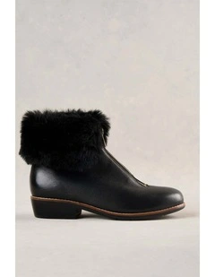 Claire Zip Front Boot - Black