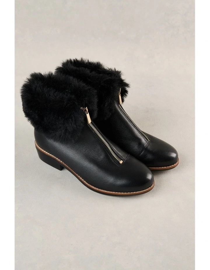 Claire Zip Front Boot - Black image 2
