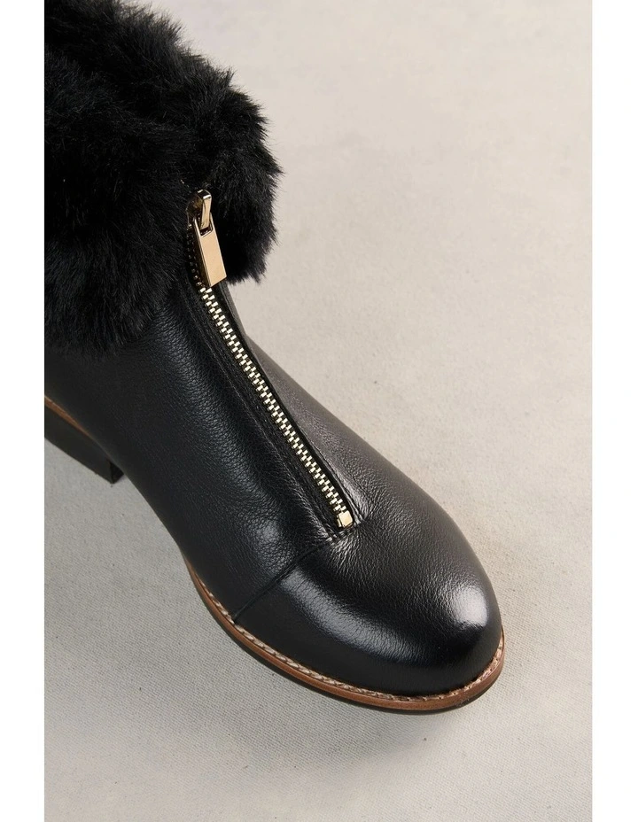 Claire Zip Front Boot - Black image 3